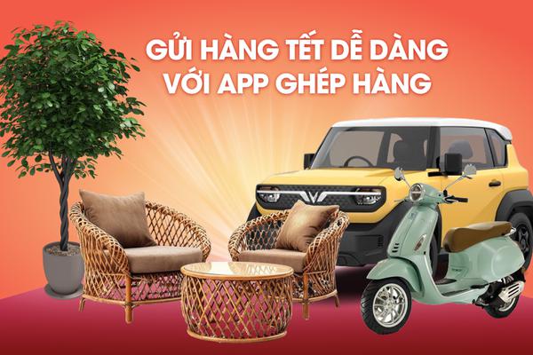 Tìm xe vận chuyển hàng Tết dễ dàng với App Ghép hàng