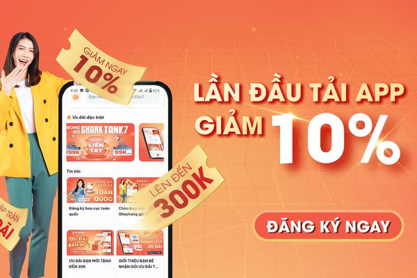 Lần đầu tải App - giảm 10%